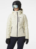 Helly Hansen Women's Alphelia Ski Jacket | 4-Way Stretch Fabric With Synthetic Insulation, Detachable Hood, Powder Skirt, And Underarm Ventilation Zippers
